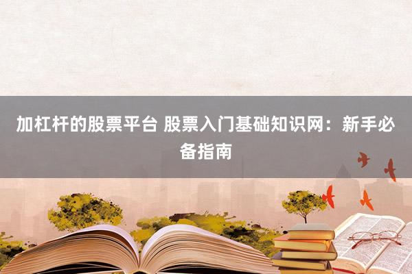 加杠杆的股票平台 股票入门基础知识网：新手必备指南