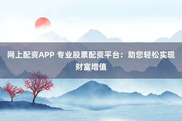 网上配资APP 专业股票配资平台：助您轻松实现财富增值