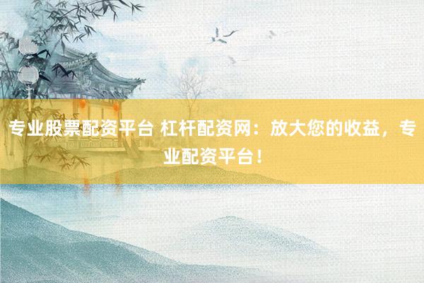 专业股票配资平台 杠杆配资网：放大您的收益，专业配资平台！