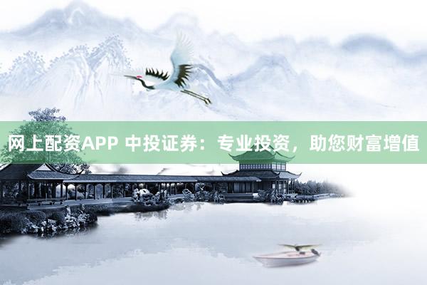 网上配资APP 中投证券：专业投资，助您财富增值