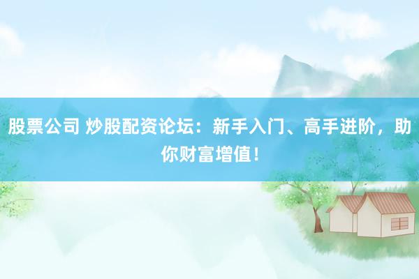 股票公司 炒股配资论坛：新手入门、高手进阶，助你财富增值！