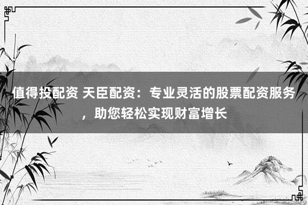 值得投配资 天臣配资：专业灵活的股票配资服务，助您轻松实现财富增长